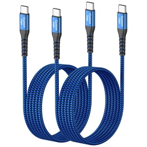 Cable USB C Trenzado de Nailon con Certificación CE SUNGUY, MOQ Bajo, 60W 3A, Carga Rápida, Cable de Datos para el Mercado Europeo - Product Image 1