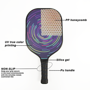 OEM/ODM DKS Pagaie de Pickleball en fibre de carbone silencieuse USAPA Standard 40x20cm 220g +-10g Logo imprimé - Product Image 2