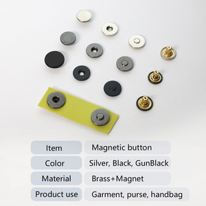 Thân Thiện Với Môi 15Mm 12Mm Chất Lượng Cao Từ Nút 4-Part Kim Loại Snap Móc Trái Tim Mô Hình Hạt Cho Garmentbags Quần Jeans - Product Image 5