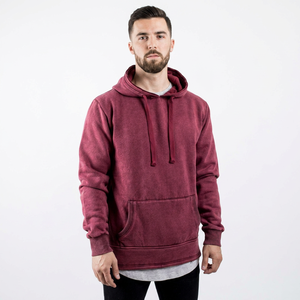 Sweat-shirts à capuche sur mesure, coupe classique, en coton épais, effet délavé, pour hommes, style vintage, à prix raisonnable - Product Image 1