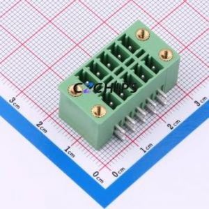 DB2ERHBM-3.81-2*5P-GN Plug-in Terminal Block Bent Lead Through Hole,P=3.81mm Board-to-Board / Socket - Closed Screw Fixing 2x5P - Product Image 1
