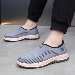 Zapatillas de Hombre Transpirables Antideslizantes de Piel Genuina con Cordones, Mocasines, Zapatos Casuales - Product Image 1