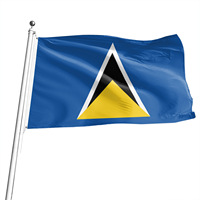 Drapeau de Tuvalu 90x150cm en polyester 100D, drapeau national double face, bannière décorative d'extérieur, vente en gros personnalisée, Océanien