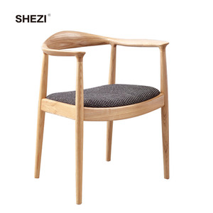 SHEZI Style nordique <span class=keywords><strong>Hans</strong></span> <span class=keywords><strong>Wegner</strong></span> <span class=keywords><strong>chaise</strong></span> de salle à manger en velours en bois <span class=keywords><strong>chaise</strong></span> en corne de boeuf pour meubles de restaurant - Product Image 5
