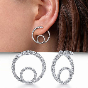 Orecchini a Perno con Linee Geometriche per Donne, Eleganti e Semplici per Uso Quotidiano, Gioielli alla Moda - Product Image 1