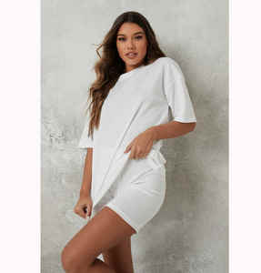 T-shirt personnalisé en 80 coton 20 polyester, Épaule tombante sur la taille, T-shirt pour femmes - Product Image 2