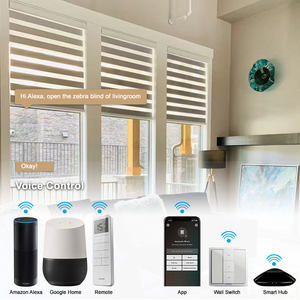 Persiana Enrollable Cebra Motorizada Eléctrica con Control Remoto para Sala de Estar Cortinas para Ventana - Product Image 3