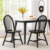 Ensemble de chaises de salle à manger en bois, chaises vintage avec dossier, finition naturelle, meubles de cuisine et de salle à manger, vente en gros, 2 pièces
