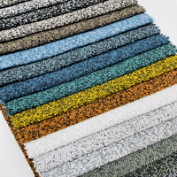Tissu en polyester et lin de couleur riche, fil circulaire tricoté, boucle, tissu polaire pour meubles et chaises, offre spéciale
