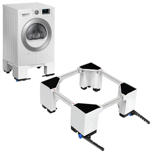 Heavy Duty Washing Machine Stand with <b>Wheels</b> Adjustable Height Universal Base for Front Loading Laundry 400kg Capacity - Product Image 1