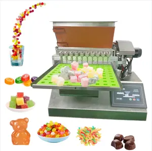 Small confectionery soft hard round gummie candy chocolate arabic indian sweets maker industry production filling making machine