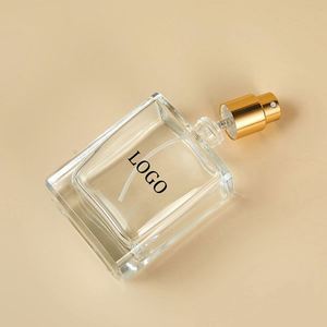 Factory Direct 30ml 50ml Thick Bottom Square Glass Spray <b>Bottles</b> Screw Top <b>Mist</b> Refillable Containers with Screen Spray Coating - Product Image 2