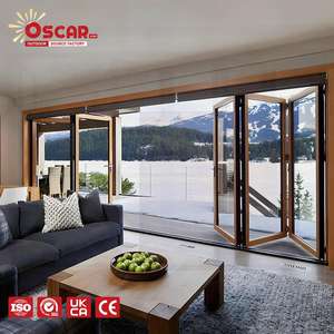 Puertas Plegables de Patio de Aluminio de Triple Vidrio de Calidad y Económicas, Puerta Plegable Exterior <span class=keywords><strong>para</strong></span> <span class=keywords><strong>Terraza</strong></span> y Jardín - Product Image 1