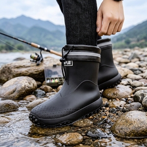 Bottes <span class=keywords><strong>de</strong></span> <span class=keywords><strong>pluie</strong></span> basses pour hommes 2026 – Baskets sportives imperméables antidérapantes pour la pêche et la navigation marine – Vente directe usine - Product Image 1