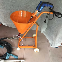 Machine à pulvériser semi-automatique pour peinture, plâtre de gypse, revêtement imperméable, enduit, pompe à pulvérisation, trémie de 40 L pour le plâtrage mural