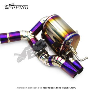 ท่อไอเสียแบบ Catback ขัดเงา หนา 1.2 มม. สำหรับ Mercedes-Benz CLE53 AMG 3.0T ปี 2024-2025 ยี่ห้อ Boska Racing ทำจากไทเทเนียม - Product Image 6