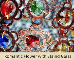 Lámpara colgante estilo turco para el hogar, candelabro de araña Estilo Vintage, de cristal colorido bohemio, romántica, para cafetería, restaurante y <span class=keywords><strong>Bar</strong></span> - Product Image 5