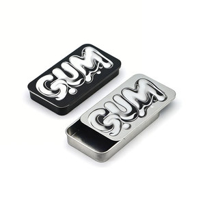 Boîtes en métal rectangulaires coulissantes noires personnalisées, légères, recyclables, pour parfums solides et baumes, avec couvercle coulissant, vente en gros - Product Image 2