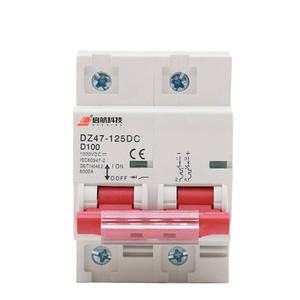 Автоматический выключатель QIHANG QHD1-125 для фотоэлектрических систем, 2P, <span class=keywords><strong>DC</strong></span> 1000В, солнечный мини-выключатель, выключатель для аккумуляторов, 125А/100А, <span class=keywords><strong>DC</strong></span> MCB, крепление на DIN-рейку, PA66 - Product Image 1