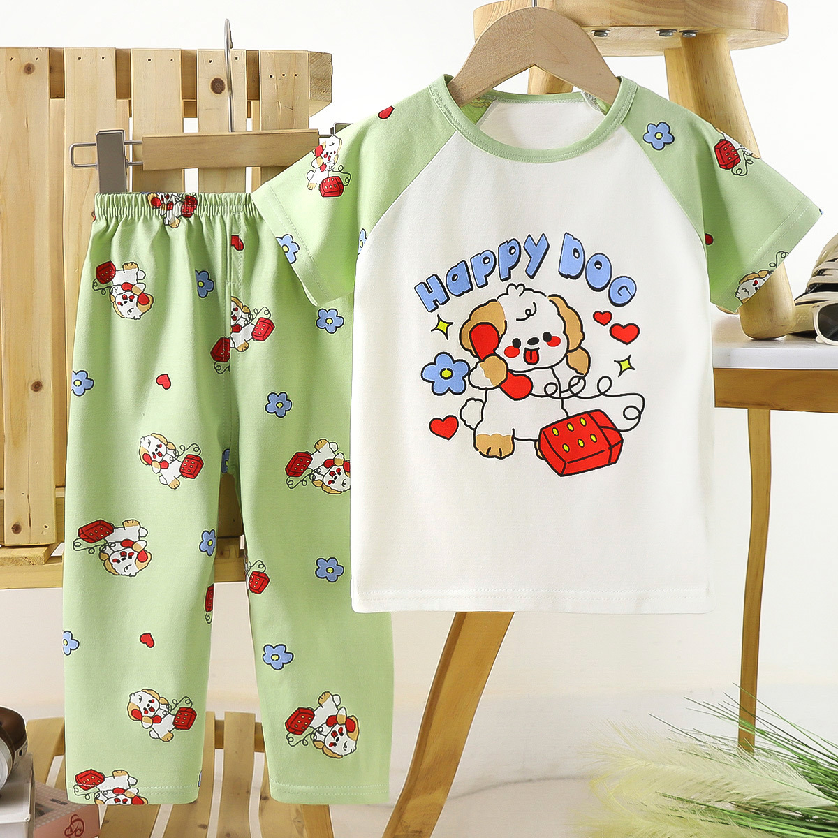 Dxck14 - Pantalón corto de manga corta - Cachorro teléfono