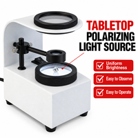 Analyseur de réfraction à source de lumière froide, outil d'identification des minéraux avec loupe polarisée, polariscope de bureau pour bijoux, pierres précieuses et cristaux