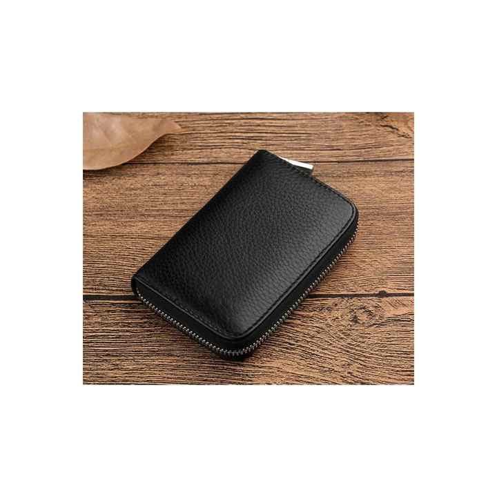 Quality Vegan Leather Wallet Unisex with Black Color Zipper