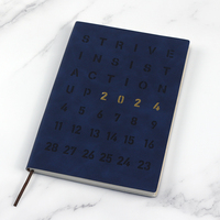 Fabricant de cahiers d'agenda en cuir PU A5 Logo personnalisé Cahiers de journal à couverture souple avec sangle élastique et marque-page ruban