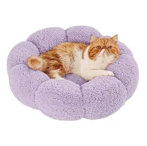 Wholesale Custom Eco Friendly Indestructible Xl Xxl Xxxl Calming Purple Dog Round Beds Heavy Duty Extra Large For Large Dogs