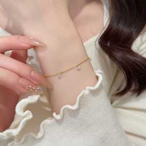 SPJ Factory Direct S925 <b>Sterling</b> <b>Silver</b> <b>Heart</b> CZ <b>Bracelet</b> 18K Gold Plated Luxury Minimalist Fine Jewelry for Women Gift - Product Image 2