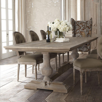 Table de salle à manger en bois de pin courbé Vintage, centre de campagne, vente en gros
