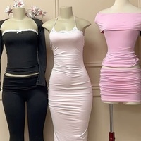 Ensemble short 2 pièces pour femme, décontracté, rayé, au-dessus du genou, sans manches, brodé, coupe ajustée
