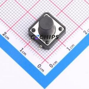 TS-1094S-A145B2-D2 Tactile Switch SMD-4P,12x12mm Switch Single Pole Single Throw Round Button 1.8N Vertical Mount - Product Image 1