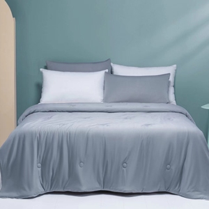 <span class=keywords><strong>Trapunta</strong></span> estiva doppia traversine calde Full 79X 86 pollici <span class=keywords><strong>trapunta</strong></span> leggera e traspirante grigia per aria condizionata - Product Image 1