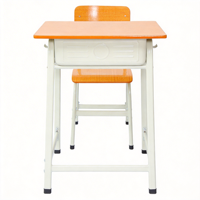 Chaise de classe moderne avec filet sous le siège, crochet latéral, empilable, design métallique, mobilier scolaire pour la formation, pour enfants de maternelle