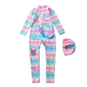 Bañador de secado rápido de una pieza de manga larga para niñas, pantalones de surf cálidos antideslizantes para niñas, bañador para adolescentes - Product Image 5