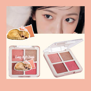 Vente en gros de haute qualité Palette de fards à paupières <span class=keywords><strong>4</strong></span> couleurs carrées Party All Set Palette de fards à paupières <span class=keywords><strong>4</strong></span> couleurs mates multi-usages Palette de fards à paupières doux et paresseux - Product Image 3