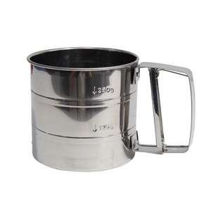Dụng cụ làm bánh rây bột cầm tay cốc inox rây bột dụng cụ làm bánh rây đường bột bán tự động - Product Image 1