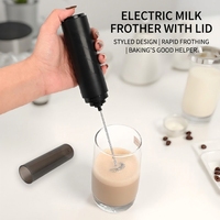 Mousseur à lait électrique portatif en plastique ABS, fouet à matcha, mélangeur de café et de thé, fouet à œufs, fonctionne sur piles