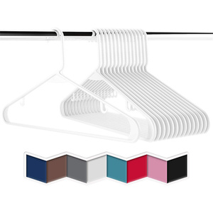 Wholesale Lightweight Space Saving Laundry Hangers Plastic Clothes <b>Black</b> Pack of 20PCS - Product Image 5