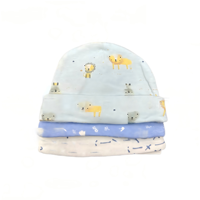 Gorro de Algodón para Recién Nacidos 2026, para Niños y Niñas, con Estampado Animal, Cierre de Botón, Transpirable, Estilo Casual para Primavera y Otoño