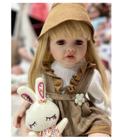 22 Zoll handgemachte lebensechte wieder geborene Baby puppen süßes Gesicht echte Baby kinder Geburtstag