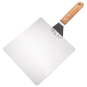 Hot Selling Pizza Paddle Spatula Square Shovel Aluminium Pizza Peel Shovel