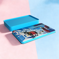 Petite boîte en métal rectangulaire personnalisée avec couvercles, mini boîte vide pour bonbons, étui portable pour savon, menthe, biscuits