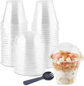 Copos de plástico transparentes de 9 oz, pacote com 1000, copos descartáveis de plástico para animais de estimação, copos plásticos elevados para festas, casamento