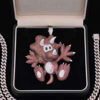 Oferta Especial: Colgante de Animal Personalizado de Plata de Ley 925 con Moissanita, Estilo Hip Hop, para Hombre, Joyería 3D para Fiesta y Streetwear