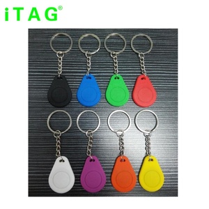 Tùy chỉnh có sẵn 125Khz ID ABS RFID keyfob 13.56MHz IC nhựa Keytag thương hiệu Kích hoạt sự kiện RFID Keychain - Product Image 1