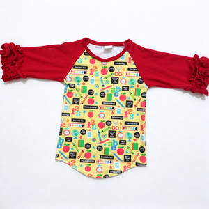 Camiseta raglán con estampado de seda de leche para niños, regalo de regreso a clases y estampado de maíz dulce de Halloween, top de manga corta/larga para niños y niñas - Product Image 3