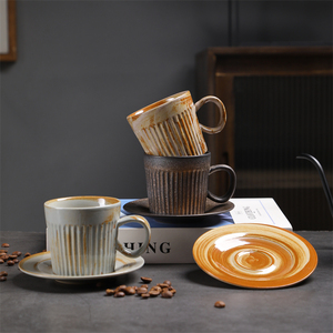 Tasse à café en céramique de style japonais pour une personne, faite à la main en poterie rustique, 170 ml, compatible lave-vaisselle et micro-ondes, écologique, pour usage domestique - Product Image 2