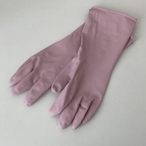 ถุงมือยางในครัวเรือนแบบหนา กันน้ำ สีพื้น ความยาว 32 ซม. สำหรับทำความสะอาดห้องครัว ซักผ้า ล้างจาน - Product Image 2