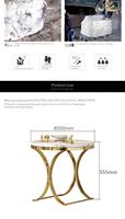 Table basse de salon moderne en acier inoxydable doré avec plateau en marbre, durable, ronde, meubles de luxe pour la maison